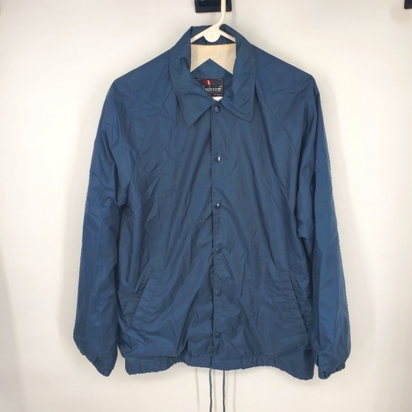Vintage Windcrest Light Windbreaker Men Size Medium Navy Blue - Picture 1 of 9